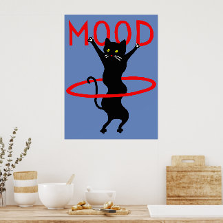 Mood cat | Funny & decorative Poster