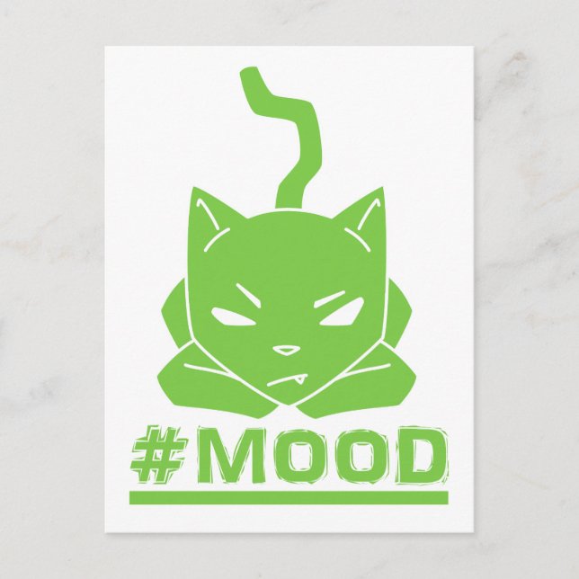 #MOOD Cat Limone Logo-Illustration Postkarte (Vorderseite)