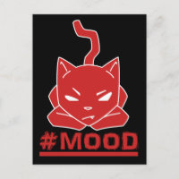 #MOOD Cat Red Logo Illustration
