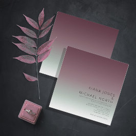 Mood Gradient Wedding Burgundy Mist ID741 Einladung
