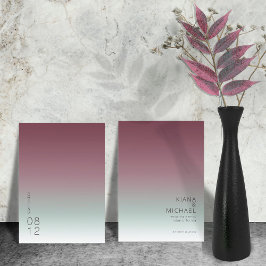 Mood Gradient Wedding Burgundy Mist ID741 Save The Date