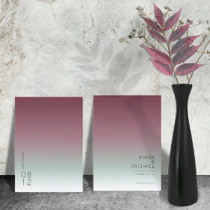 Mood Gradient Wedding Burgundy Mist ID741 Save The Date