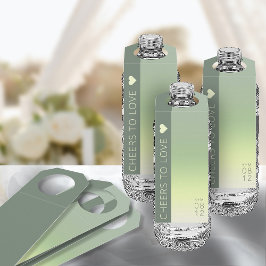 Mood Gradient Wedding Cheers Spring Meadow ID741 Flaschenanhänger