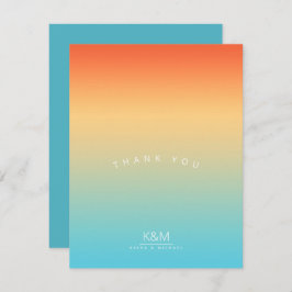 Mood Gradient Wedding dank Tropical Sky ID741 Dankeskarte