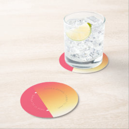 Mood Gradient Wedding Hot Summer ID741 Runder Pappuntersetzer