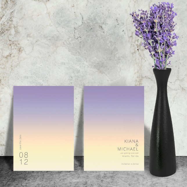 Mood Gradient Wedding Indigo Sunset ID741 Save The Date (Von Creator hochgeladen)