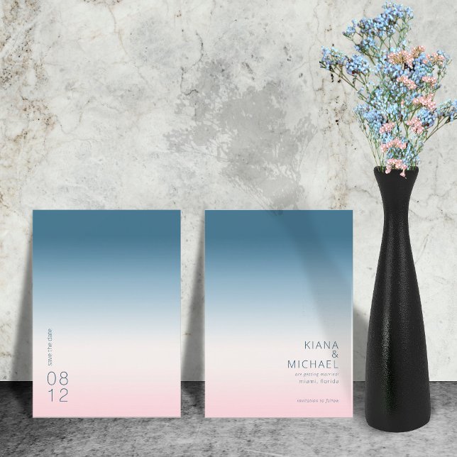 Mood Gradient Wedding Preußen Sky ID741 Save The Date (Von Creator hochgeladen)