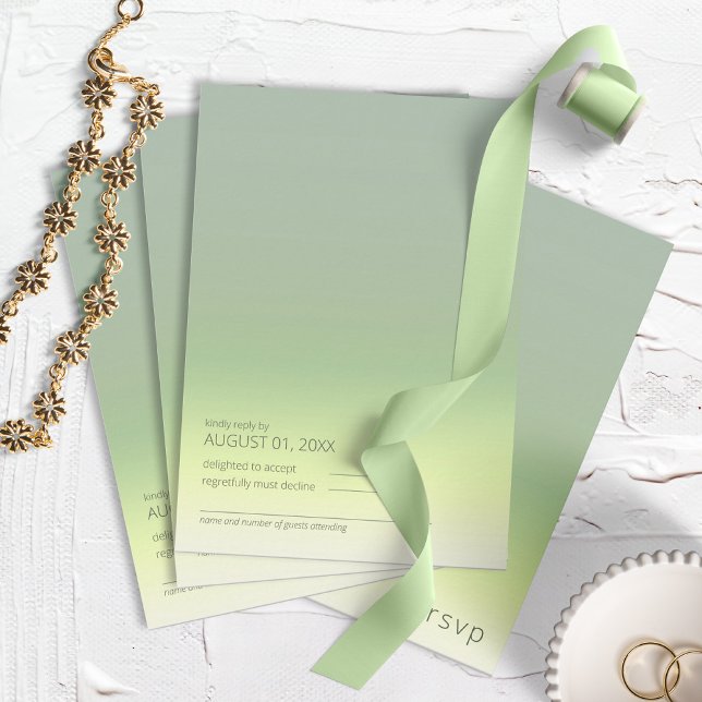 Mood Gradient Wedding Spring Meadow ID741 RSVP Karte (Von Creator hochgeladen)