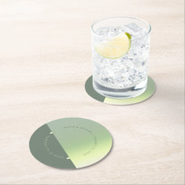 Mood Gradient Wedding Spring Meadow ID741 Runder Pappuntersetzer