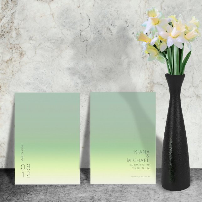 Mood Gradient Wedding Spring Meadow ID741 Save The Date (Von Creator hochgeladen)