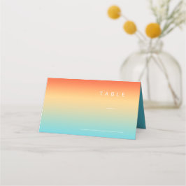 Mood Gradient Wedding Table Tropical Sky ID741 Platzkarte