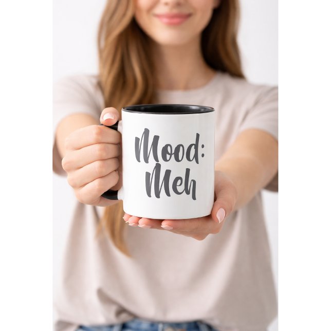 Mood: Meh Minimalist Funny Tasse (Von Creator hochgeladen)