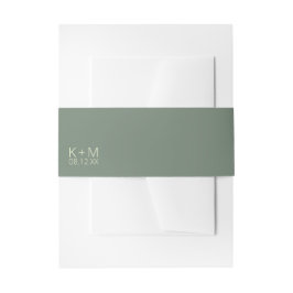 Mood Minimalistisch Wedding Green ID741 Einladungsbanderole