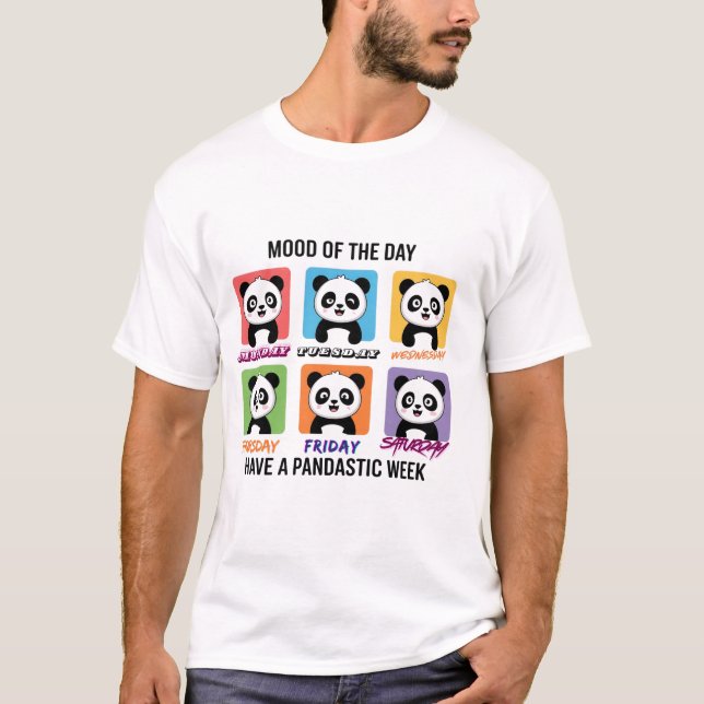 Mood of the Day Cute Panda Illustration | Kawaii W T-Shirt (Vorderseite)