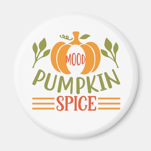 Mood Pumpkin Gewürz - Herbstwoche Magnet (Vorne)