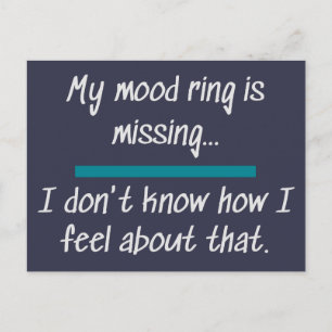 Mood Ring Gefühle Funny Novelty Life Sprichworte Postkarte