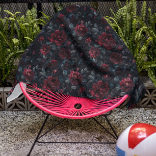 Moodig Burgunderrose Strandtuch