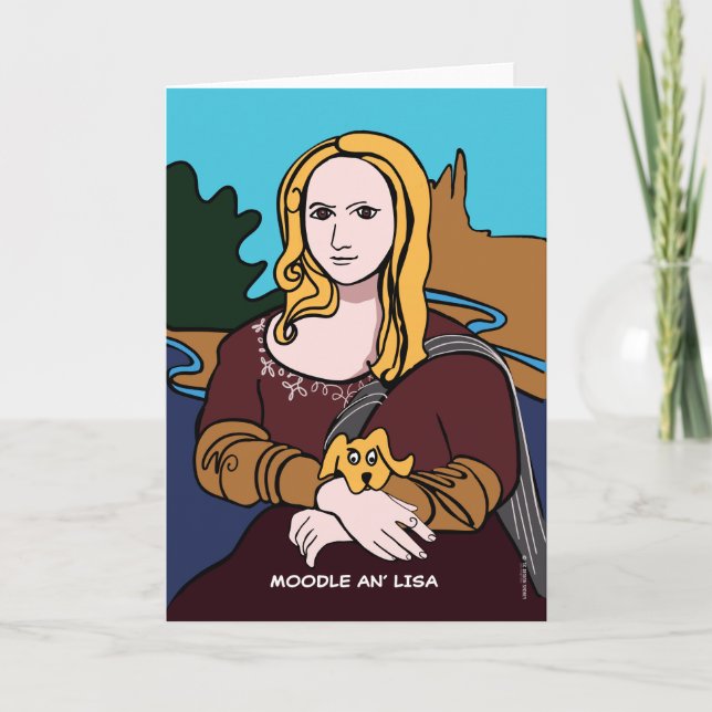 Moodle An' Lisa Funny Dog Geschenkkarte Karte (Vorderseite)