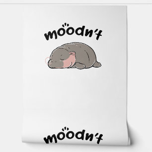 Moodn Sleep Funny Moo Deng Baby Pygmy Hippo Long Tapete