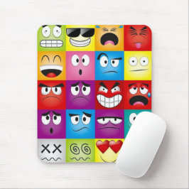 Moods and Emoticons Mousepad