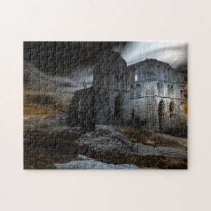Moody Abandoned Ruins of Gothic Cathedral Puzzle