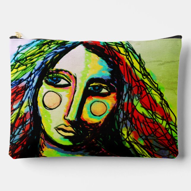 Moody Abstraktes Digitalbild Zubehörtasche (Vorderseite)