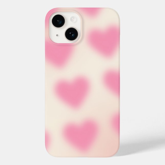 Moody Aesthetic Pink Heart Case-Mate iPhone Hülle (Rückseite)