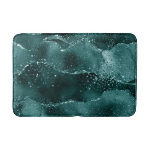 Moody Agate   Aquamarin Green Malachite Rich Jewel Badematte