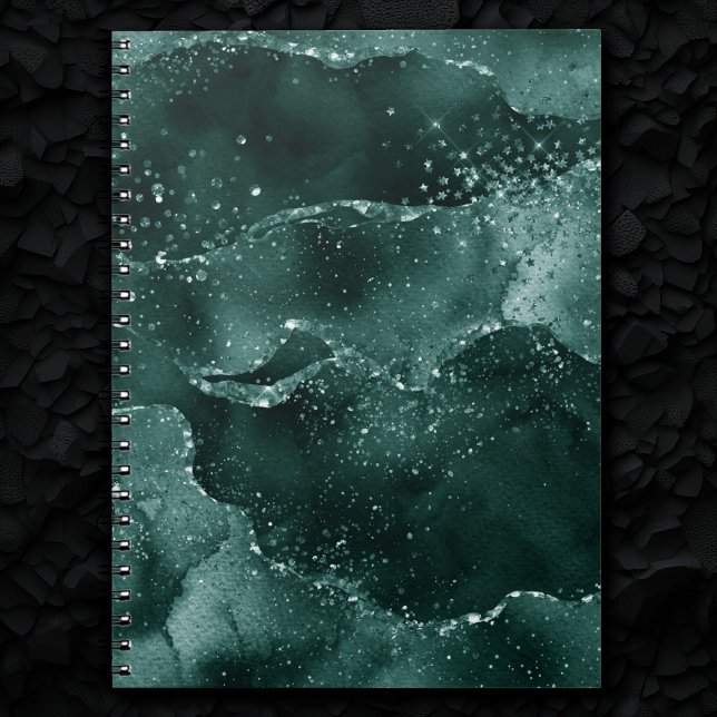 Moody Agate | Aquamarin Green Malachite Rich Jewel Notizblock (Von Creator hochgeladen)