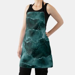 Moody Agate   Aquamarin Green Malachite Rich Jewel Schürze