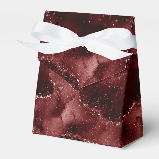 Moody Agate | Henna Blood Red Garnet Jewel Tone Geschenkschachtel (Vorderseite)