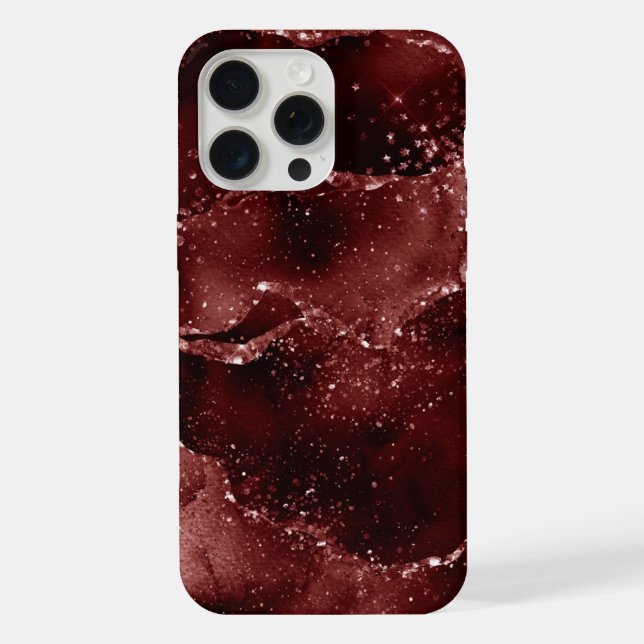 Moody Agate | Henna Blood Red Garnet Jewel Tone iPhone Hülle (Rückseite)