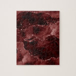 Moody Agate | Henna Blood Red Garnet Jewel Tone Puzzle<br><div class="desc">In den 90er Jahren inspirierte grunge dunkel, raffinierte Aquarellstein aus Marmor in einem tiefmodisch anmutenden Juwelenton mit Imitaten metallische Folie und Glitzer-Venen in einem reichen, dramatischen, mit abstrakten flüssigen Wirbel und Glitzer-Venen. Aus der Kollektion "Till Death Do Us Part" fügt dieser wunderschöne weibliche handbemalte Farbverlauf den perfekten Pop der Farbe...</div>