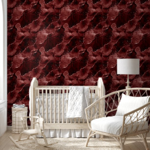 Moody Agate Henna Blood Red Garnet Jewel Tone Tapete
