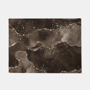 Moody Agate Kaffee Brown Golden Bronze Taupe Fußmatte
