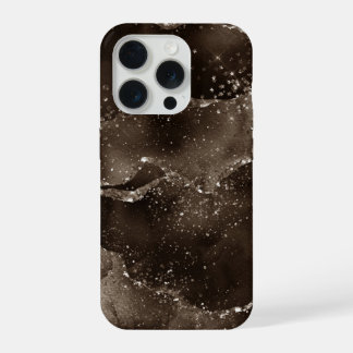 Moody Agate | Kaffee Brown Golden Bronze Taupe iPhone 15 Pro Hülle