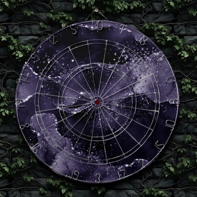 Moody Agate | Midnight Indigo Deep Lila Glam Dartscheibe (Von Creator hochgeladen)