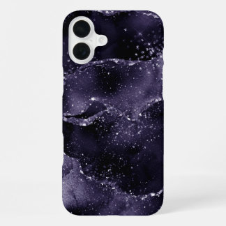 Moody Agate | Midnight Indigo Deep Lila Glam iPhone 16 Plus Hülle