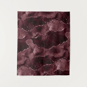 Moody Agate   Wein Bordeaux Sangria Merlot Marone Wandteppich