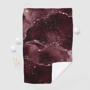 Moody Agate   Wein Bordeaux Sangria Merlot Maroon Golfhandtuch