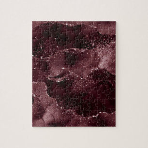 Moody Agate Wein Bordeaux Sangria Merlot Maroon Puzzle