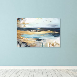 Moody Beachscape Leinwanddruck