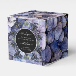 Moody Black Floral Classic Thank You Chic Wedding Geschenkschachtel