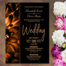 Moody Black Gold Floral Wedding