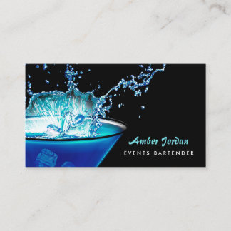 Moody Blue Beverage Splash Edgy Events Barkeeper Visitenkarte