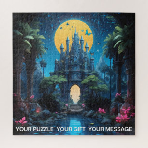 Moody Blue Castle Fantasy Puzzle