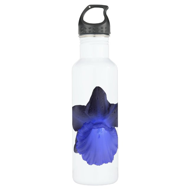 Moody Blue Dripping Daffodil Edelstahlflasche (Vorderseite)