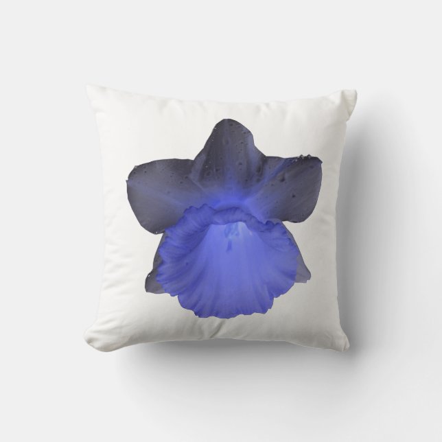 Moody Blue Dripping Daffodil Pillow Kissen (Vorderseite)