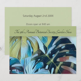 Moody Blue Monstera Botanical Direct Mail Promotio Einladung