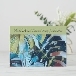Moody Blue Monstera Botanical Direct Mail Promotio Einladung